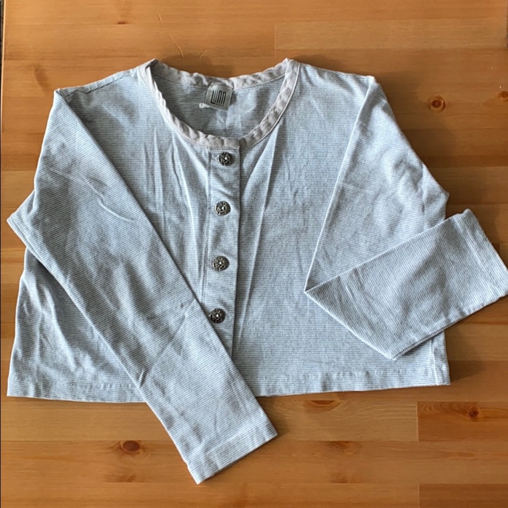 Lunn Button Down Crop Top